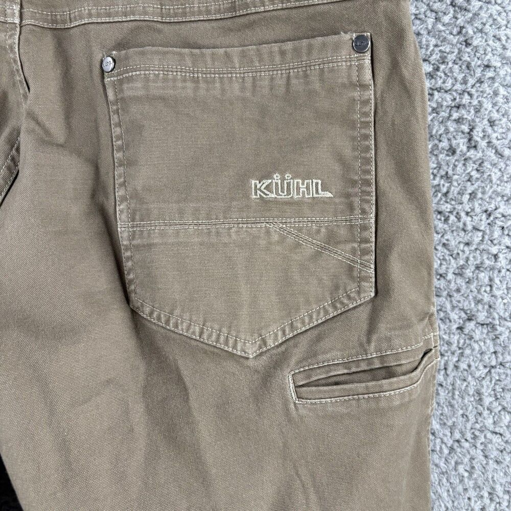 Kuhl Kanvus Jean Pants Mens 32x32 Brown Vintage Patina Dye Hiking Outdoors - Picture 9 of 9